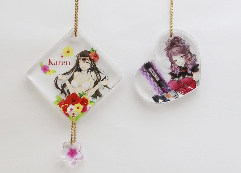 8mm厚アクリルキーホルダーの形